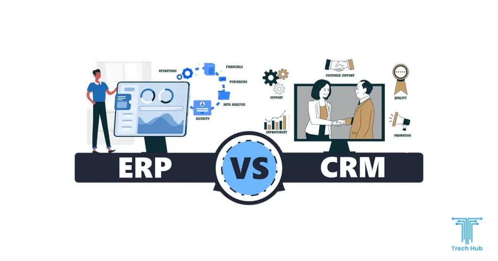difference between CRM and ERP